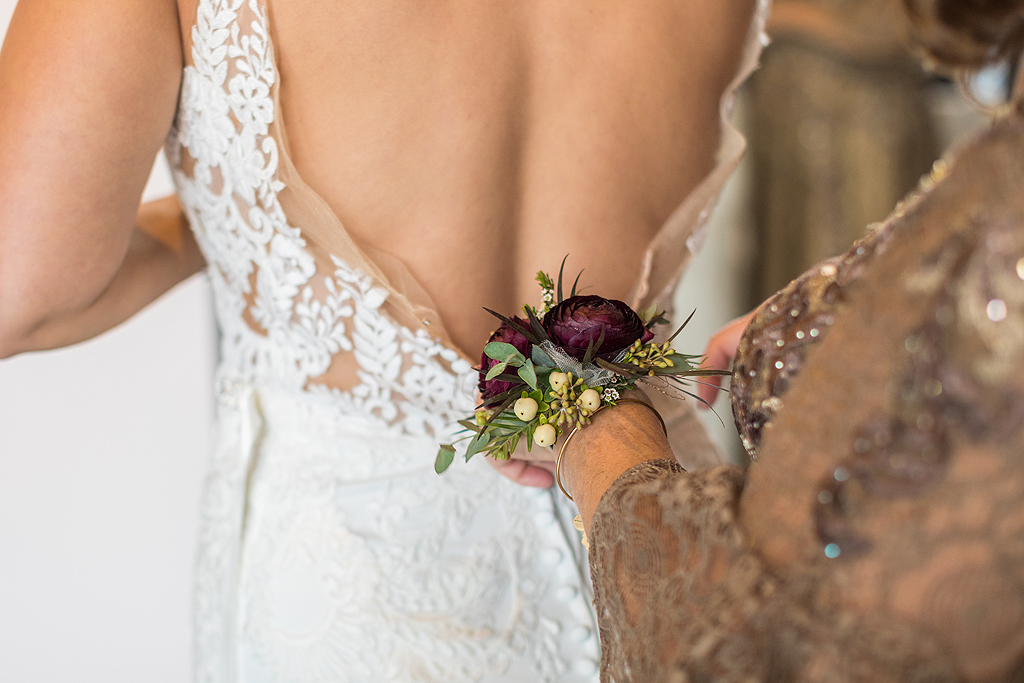 mothers corsage in a wedding