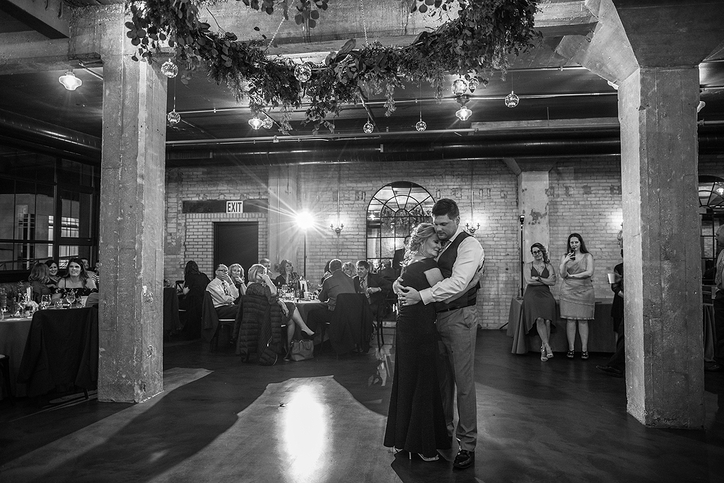 groom dancing with his mother at the standard in rockford illinois